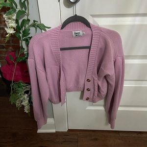 Pink Princess Polly Cropped Sweater
